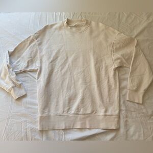 COS White Crew Neck Sweater XS Cozy Pullover Sweatshirt